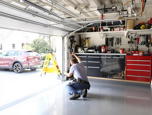 Local garage door repair service by Belmont Garage Door Repair in Belmont